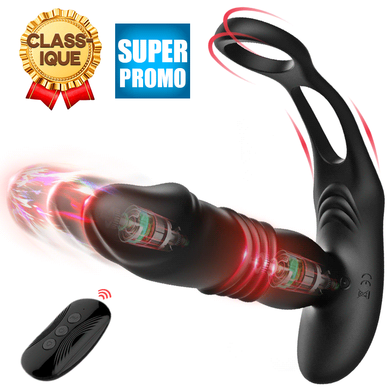 【HOT】SAUL Vibromasseur de prostate avec 3 mouvements de va-et-vient et 12 vibrations
