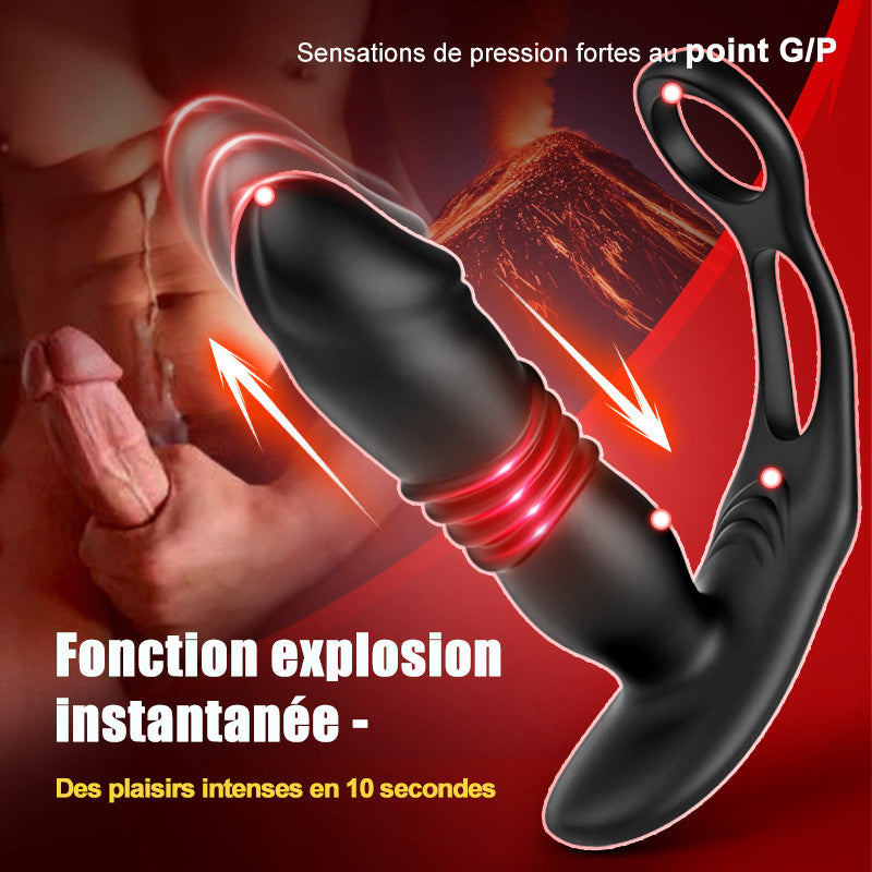 【HOT】SAUL Vibromasseur de prostate avec 3 mouvements de va-et-vient et 12 vibrations