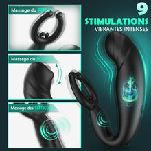 Load image into Gallery viewer, Vibromasseur anal pour masser la prostate, 3 en 1 multifonction