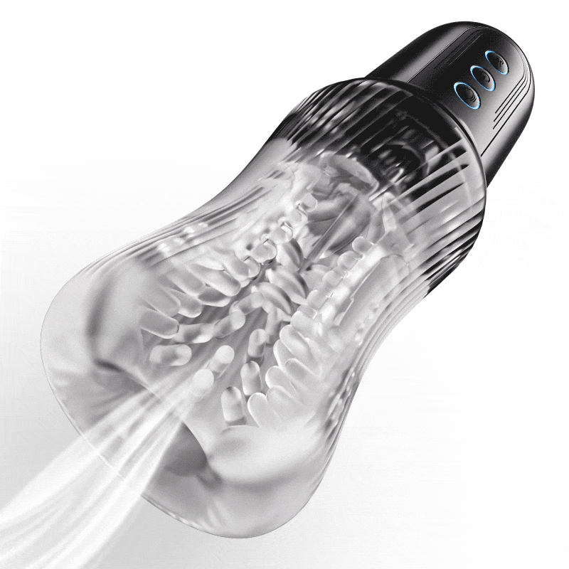 Dual Vibrating Eggs 5 Sucking 10 Vibrating Deep Throat Masturbator