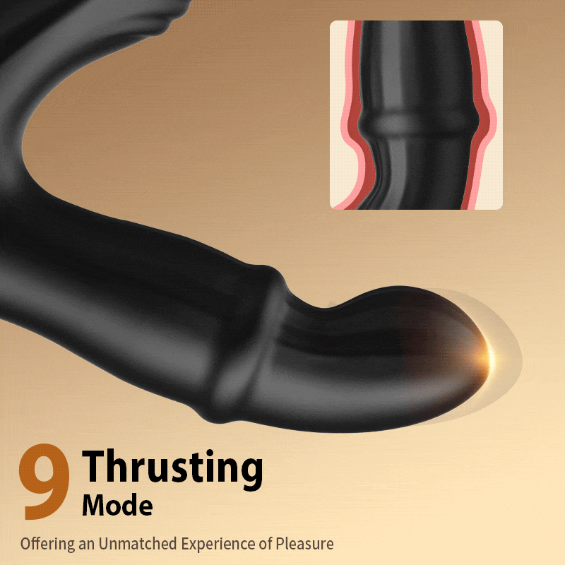 Cyclone - Thrusting Prostate Massager With Double Cock Rings Non-Toxic & Worry-Free