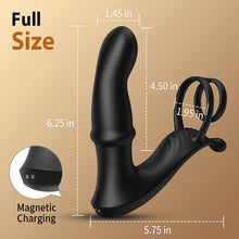 Load image into Gallery viewer, Cyclone - Thrusting Prostate Massager With Double Cock Rings Non-Toxic &amp; Worry-Free
