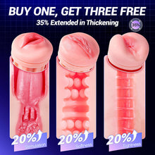 Load image into Gallery viewer, Daphne - 3 Sleeves Pocket Pussy Penis Pump with 9 Sucking &amp; 9 Vibrating Male Masturbator