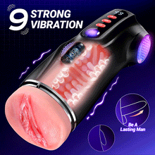 Load image into Gallery viewer, Daphne - 3 Sleeves Pocket Pussy Penis Pump with 9 Sucking &amp; 9 Vibrating Male Masturbator