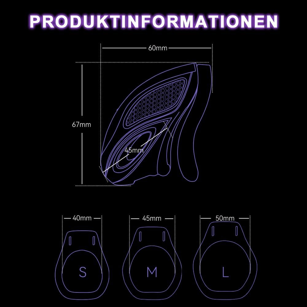 App-gesteuertes E-stim Keuschheitskäfig Peniskäfig Penis Bondage mit 10 Frequenz