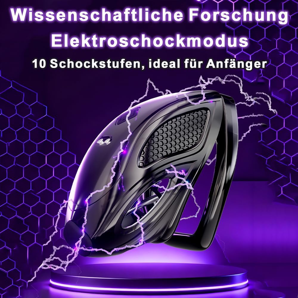 App-gesteuertes E-stim Keuschheitskäfig Peniskäfig Penis Bondage mit 10 Frequenz