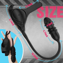 Load image into Gallery viewer, Männlicher Analvibratoren Penisringe Prostata Massagegerät Analplug mit 7 Vibrationen und 7 Teleskopmodi Dehnbar Silikon Penisringe Analvibratoren Sexspielzeug für Männer Paare