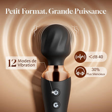 Load image into Gallery viewer, Vibromasseurs Feminin Vibrant à Double Embout Sextoy Silencieux Vibrator | 12 Modes Vibration &amp;Tête Flexible Vibromasseur Sex Toys, Sextoyse Femme Couple Plaisir Clitoridienne, Gode Vibro-masseur Sex
