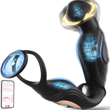 Load image into Gallery viewer, Analvibratoren für Mann Prostata Stimulation Männer mit 360° Rotierende Analdehnung Massage &amp; 9 Intensiv Vibrationsmodi Analplug Anal Vibrator Sex Spielzeug die Männer Penisring APP Tagnaff