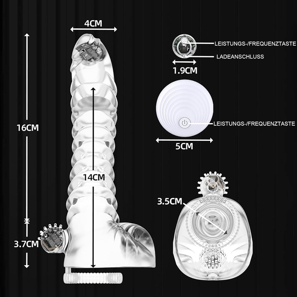 Dildo Vibrator mit 10 Vibrationmodi und Fernbedienung Analvibrator Buttplug Klitorisstimulator G-Punkt-Prostata-Stimulator Klitoris-Massagegerät Analdildo für Frauen Männer Paare