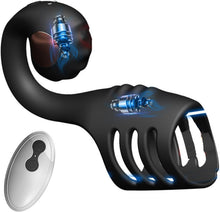 Load image into Gallery viewer, Penisring Vibrator Sex Spielzeug für Paare, 10 Vibrationsmodi mit Fernbedienung Cockring Penistrainer Prostata Massage Klitoris Stimulator Frauen, zur Erektion Verbessern Verzögerte Ejakulation