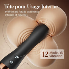 Load image into Gallery viewer, Vibromasseurs Feminin Vibrant à Double Embout Sextoy Silencieux Vibrator | 12 Modes Vibration &amp;Tête Flexible Vibromasseur Sex Toys, Sextoyse Femme Couple Plaisir Clitoridienne, Gode Vibro-masseur Sex