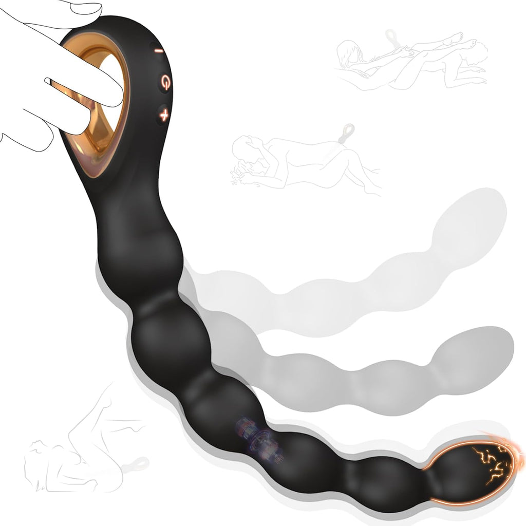 Analkugeln Analkette mit 6 Anal Beads, Sex Spielzeug anal Vibrator Prostata Stimulation Männer Analplug Sexspielzeug Buttplug Analplugs Analspielzeuge, Analvibratoren für Männer Anfänger Die Paare