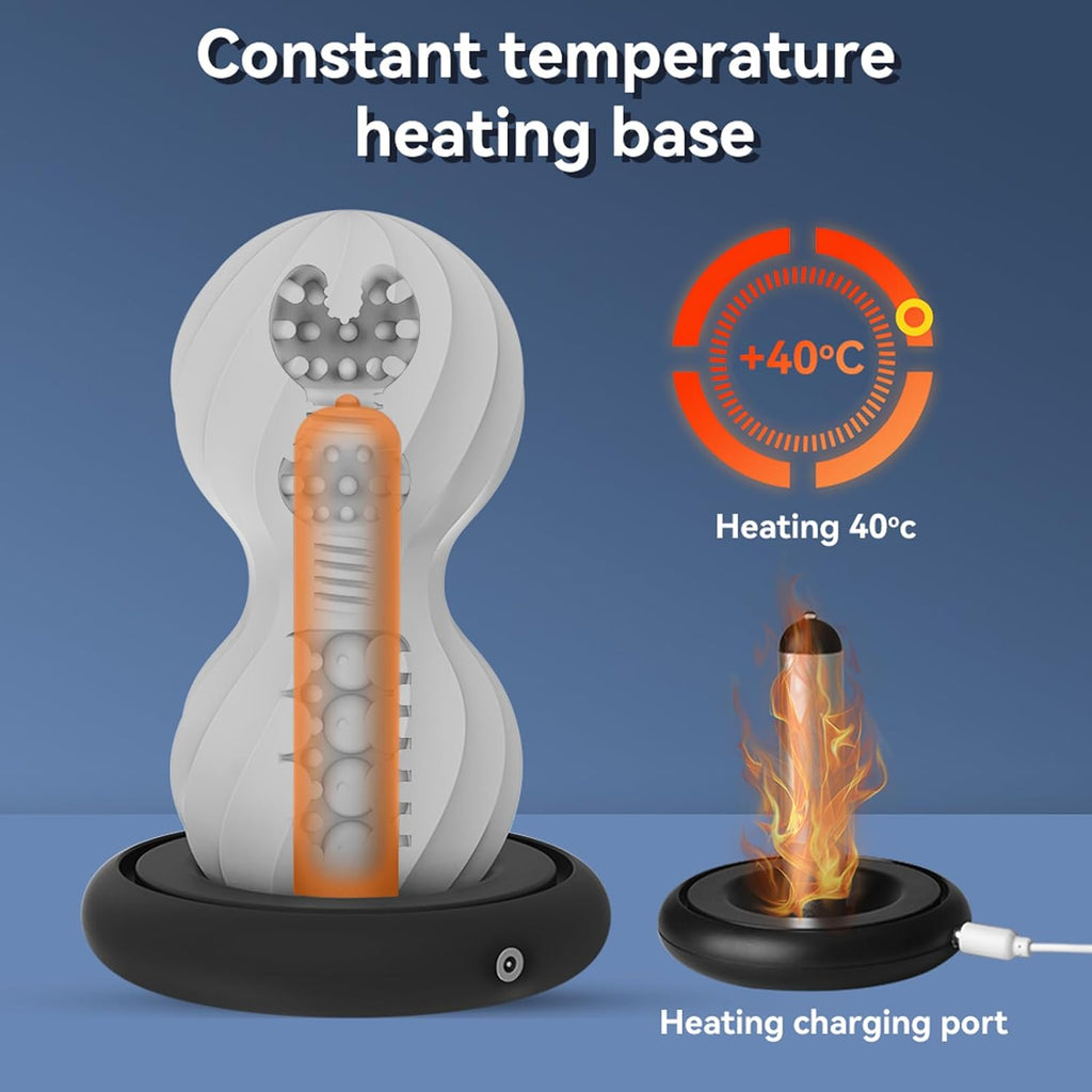 Elektrischer Masturbator Mann mit 9 Vibrationsmodi Elektrischer Masturbator Cup 3D Realistische Vagina Heizung,Automatischer Mastubratoren Taschenmuschi Penis Stimulator Penis Masturbatoren