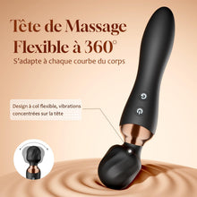 Load image into Gallery viewer, Vibromasseurs Feminin Vibrant à Double Embout Sextoy Silencieux Vibrator | 12 Modes Vibration &amp;Tête Flexible Vibromasseur Sex Toys, Sextoyse Femme Couple Plaisir Clitoridienne, Gode Vibro-masseur Sex