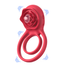 Load image into Gallery viewer, Penisring Vibrator mit Rose Klitoris Stimulator, Penis Ring Vibratoren Sex Spielzeug für Männer Paare Frauen, 9 Vibrations Cockring Erotisches Sexspielzeug Mann Paar Frau Extrem