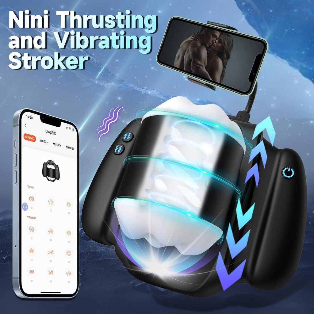 3 in 1 APP Automatischer Taschenmuschi Vibratoren mit 9 Vibrationsmodi und 3 Teleskopmodus 3D Vagina Pussy Masturbatoren Masturbieren Sexspielzeug für die Männer