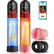 Load image into Gallery viewer, Pompe à Pénis Sextoyse Homme Sex Toys, APP Pompe à Vide Électrique Manuelle &amp; Automatique avec 8 d'Aspiration Masturbateurs Masculins, Sex Toyspour Pour Homme Masturbateur avec Vaginette Silicone