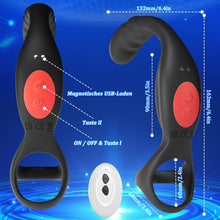 Load image into Gallery viewer, nal Vibrator Prostata Stimulation Männer mit Penisring Sex Spielzeug für die Männer Anal Dildo Analplug Analvibratoren für Mann Anal Plug Vibratorensets für Männer mit 9 Vibrationsmodi Sex Toys