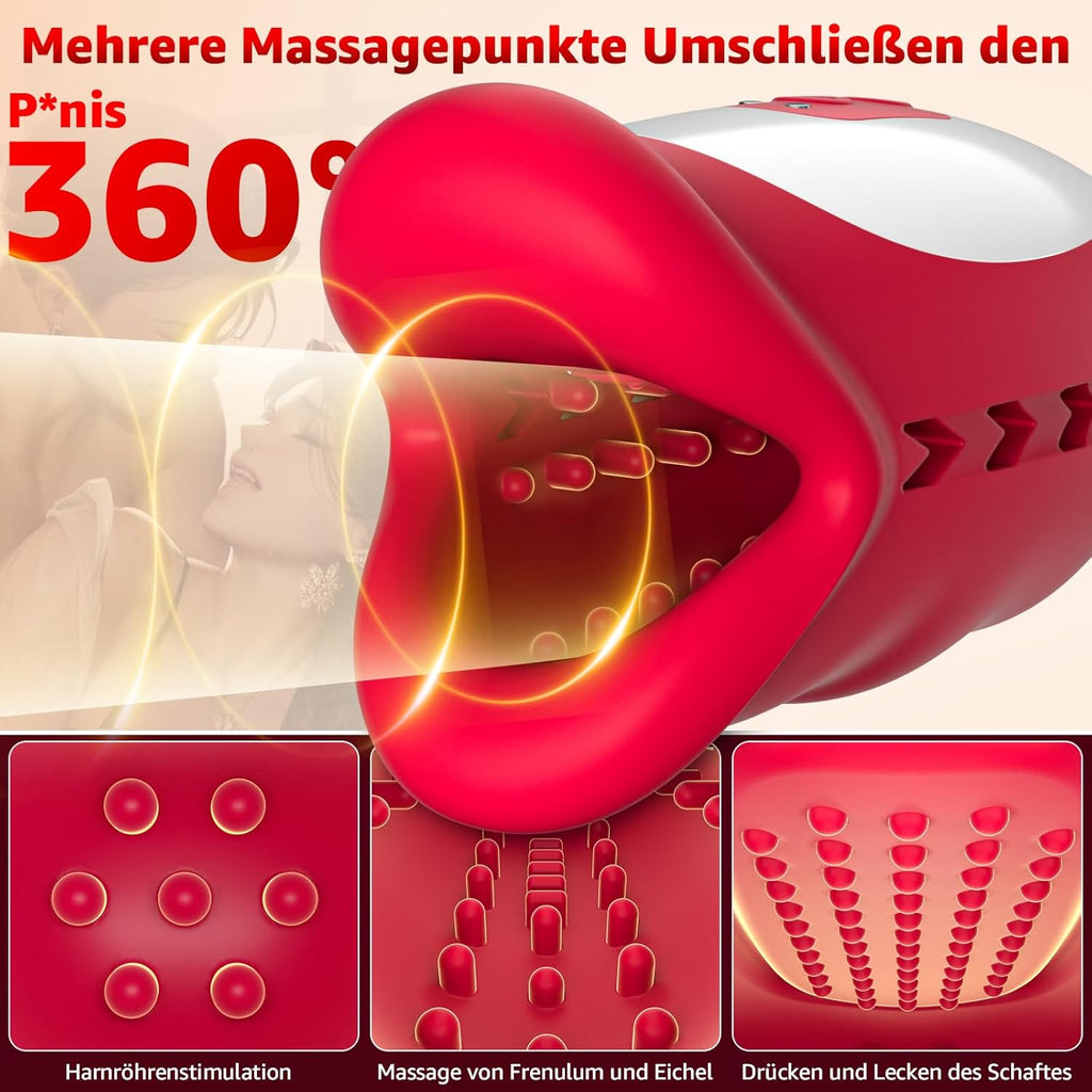 10 Peristaltikmodi und Vibrationsfunktion mit 3 Motoren, Sex Spielzeug für die Männer Vibratorensets,Masturbatoren 360° Penis Stimulator Sex Toys