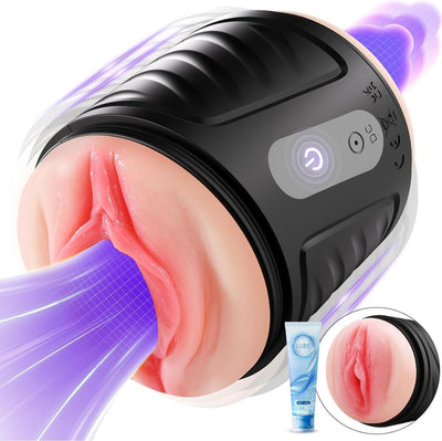 Masturbator Sweetdira Masturbieren für Männer, Realistisch Masturbatoren Vagina Anal Sex Spielzeug für die Männer Taschenmuschi 10 Vibrationen, Vibratorensets für Männer Sexspielzeug Solo, Sex Toy