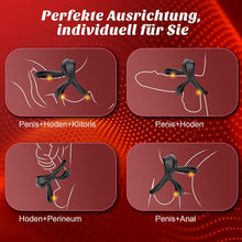 Load image into Gallery viewer, Dual Penisring Vibrator mit 360° Verstellbarem Tongue Klitorisstimulator, Sex Spielzeug für die Paare Männer, Penis Ring Sexspielzeug für Paare Extrem Sex, Penisringe Sextoysets für Paare Sex Cockring