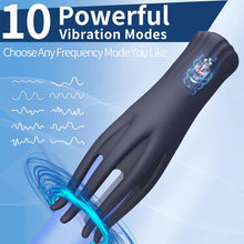 Load image into Gallery viewer, Male Vibrator Sex Toys - Magnetic Penis Vibrator with 10 Modes Vibration, 3-in-1 Penis Massager for Masturbation Prolong Endurance and Massage, Blue Silicone Waterproof Mens Vibrator