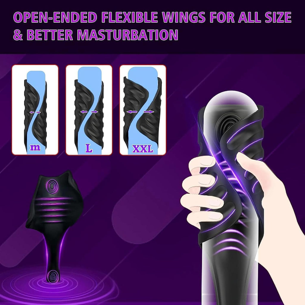 Elektrischer Masturbator Cup - 3 Motoren, 5 Klopfmodi, 10 Vibrationsmodi, Penis Training Massager Silikon Sexspielzeug für Männer Penis Vibrator Trainer Sex Spielzeug für die Männ Masturbieren
