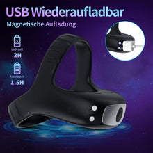 Load image into Gallery viewer, Vibrating Cock Ring, Silicone Dual Cock Ring Vibrator with 9 Vibration Modes for Perineum/Clitoral Stimulation - Longer, Harder, Stronger Erection, Improves Sex Toys and Games for Adults