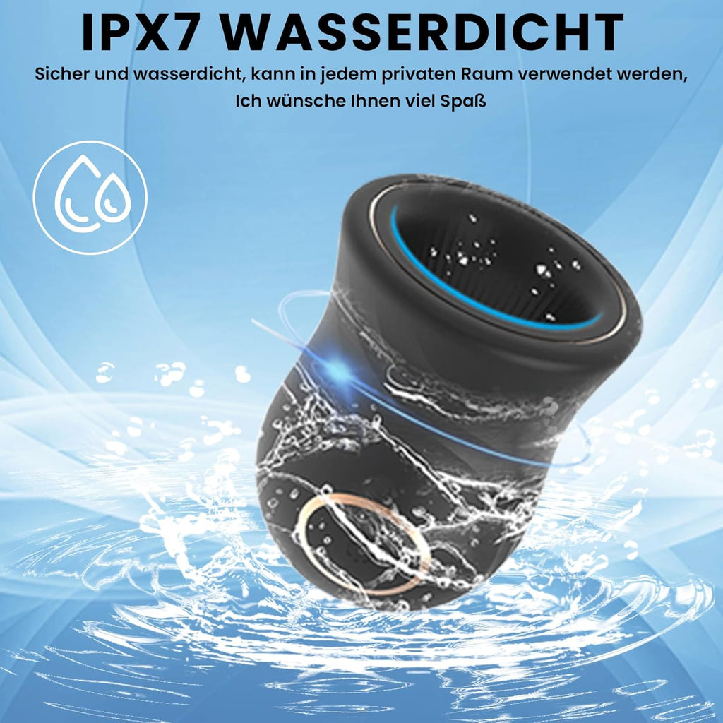 Masturbator mit einzigartigem Texturdesign an der Innenwand,Penis Vibrator für Mann mit 12Vibrationsmodi, Elektrische Masturbatoren Penis Trainer, Männer Eichel Stimulator Silikon Sexspielzeug