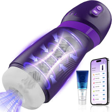 Load image into Gallery viewer, ultrarealistische Vaginette mit 9 Vibrations- und Saugmodi, freihändiger Masturbator für Männer, Sexspielzeug mit App-Steuerung, 3D-Vibration
