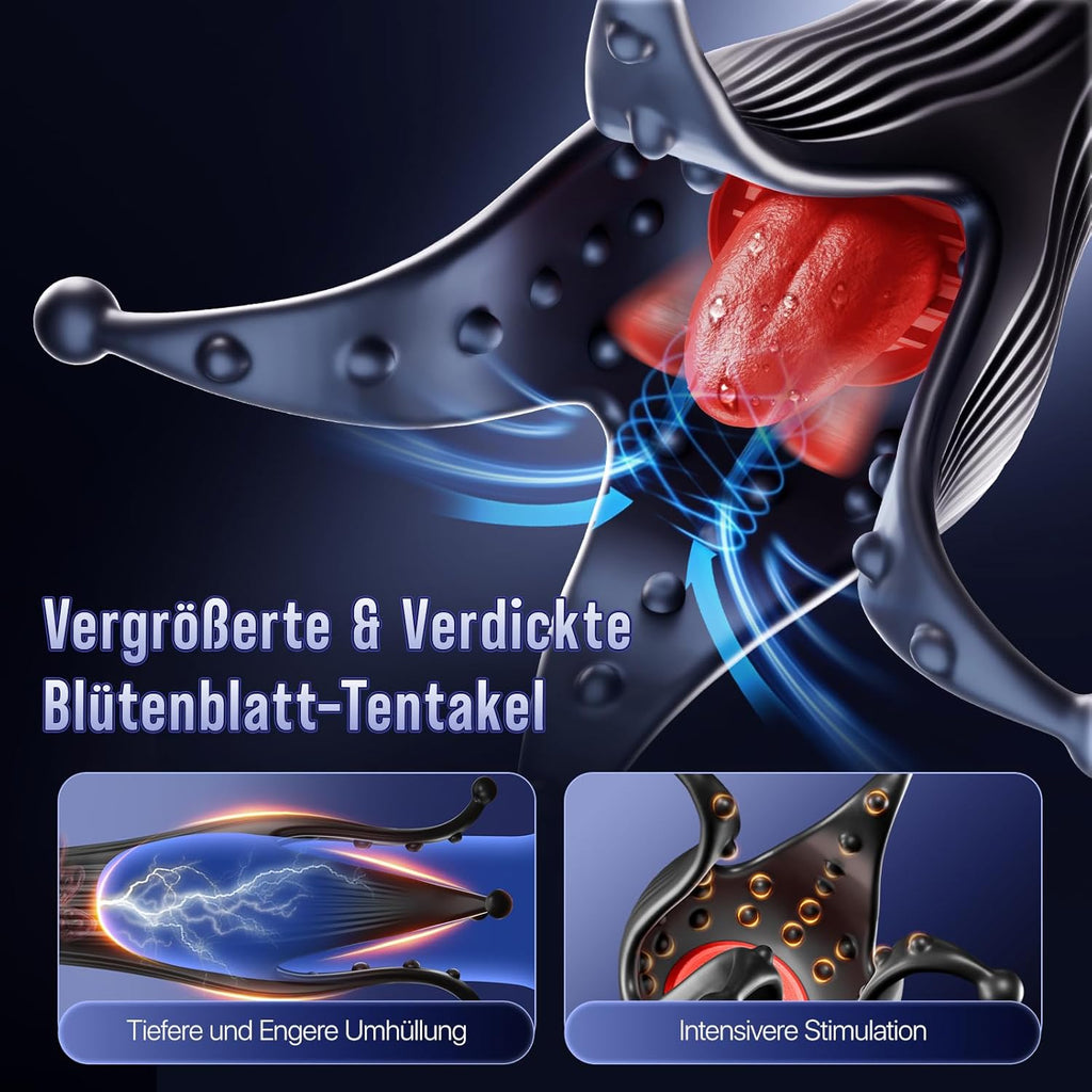 Masturbator Taschenmuschi Upgrade-Größe 10 Zungenmodi Sex Spielzeug für die Männer Paare Extrem Sex Toys für Penis Klitoris Brust Stimulation, Vibratorensets für Männer mit 3D-Partikel Sextoys