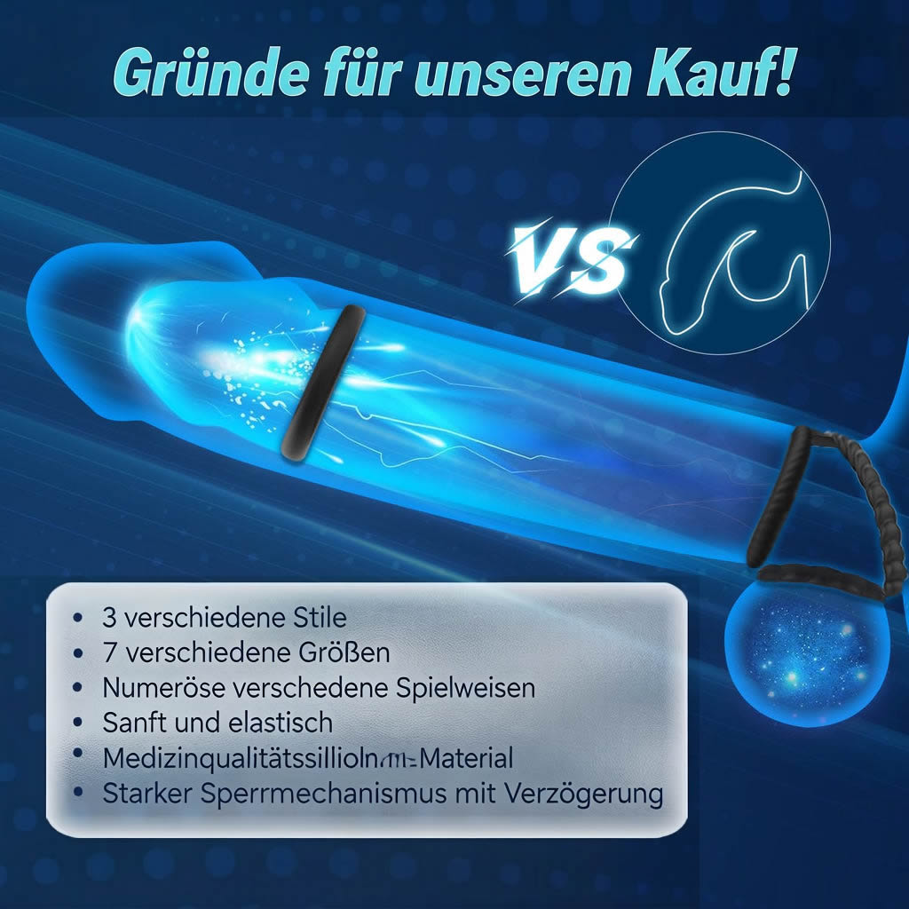 Penisring – 7-teiliges Set für Männer, Sexspielzeug für Männer und Paare, Penisringe, Sexspielzeug für Paare, Sexspielzeug für Erwachsene, Sexspielzeug für Paare, Lust, Sexspiele für Erwachsene und Paare, härter und stärker