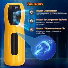 Load image into Gallery viewer, Electric Masturbateurs Masculins Automatique Électrique Sextoyse Homme Sex, 7 Télescopique + Vibrations Masturbeuse Va et Vient, Mains Libres