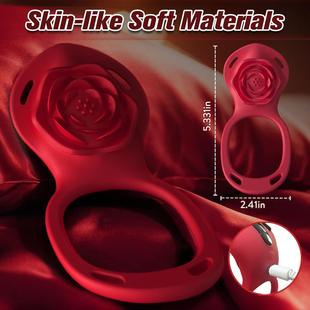 Couples Rose App Remote Control Wearable Vibrator, Couple Women Adult Sex Toys Games for Men, Hands Free Panty Clitoris Vibrator Vibrating Cock Ring, ZOOPLOU BDSM Female Sex Toy