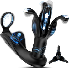 Load image into Gallery viewer, Soulour Analvibratoren für Mann Prostata Stimulation Männer, 4 IN 1 Expansions- und Schubmodi Analplug mit Penisring &amp; Hodenvibration, Sex Spielzeug für die Männer Anal Plug Vibrator mit 9x9 Modi Reif