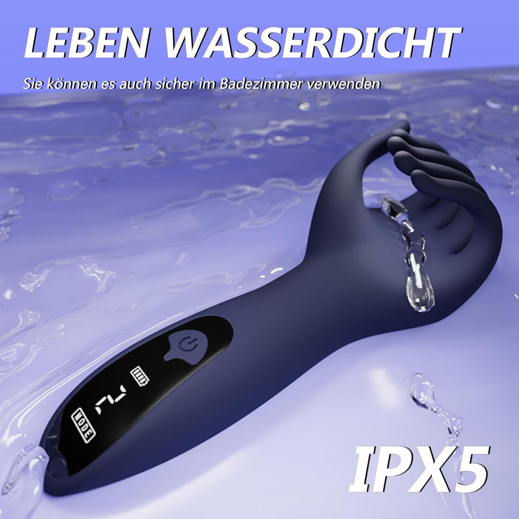 Finger Penis Trainer Vibrator mit 9 Vibrationsmodi,Eichelvibrator Eichel Stimulator Masturbatoren Mann Sexspielzeug für Männer Solo