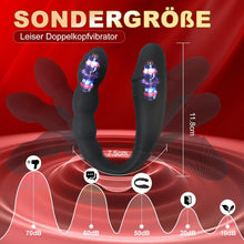 Load image into Gallery viewer, Doppeldildos Dildo Anal Vibrator Klitorisstimulator G-punkt Vagina Klitoris Anal Massage Drahtlose Steuerung Dildo Doppel Headed Vibratoren U-förmigen Sex spielzeug für für Frauen Lesben, Paar
