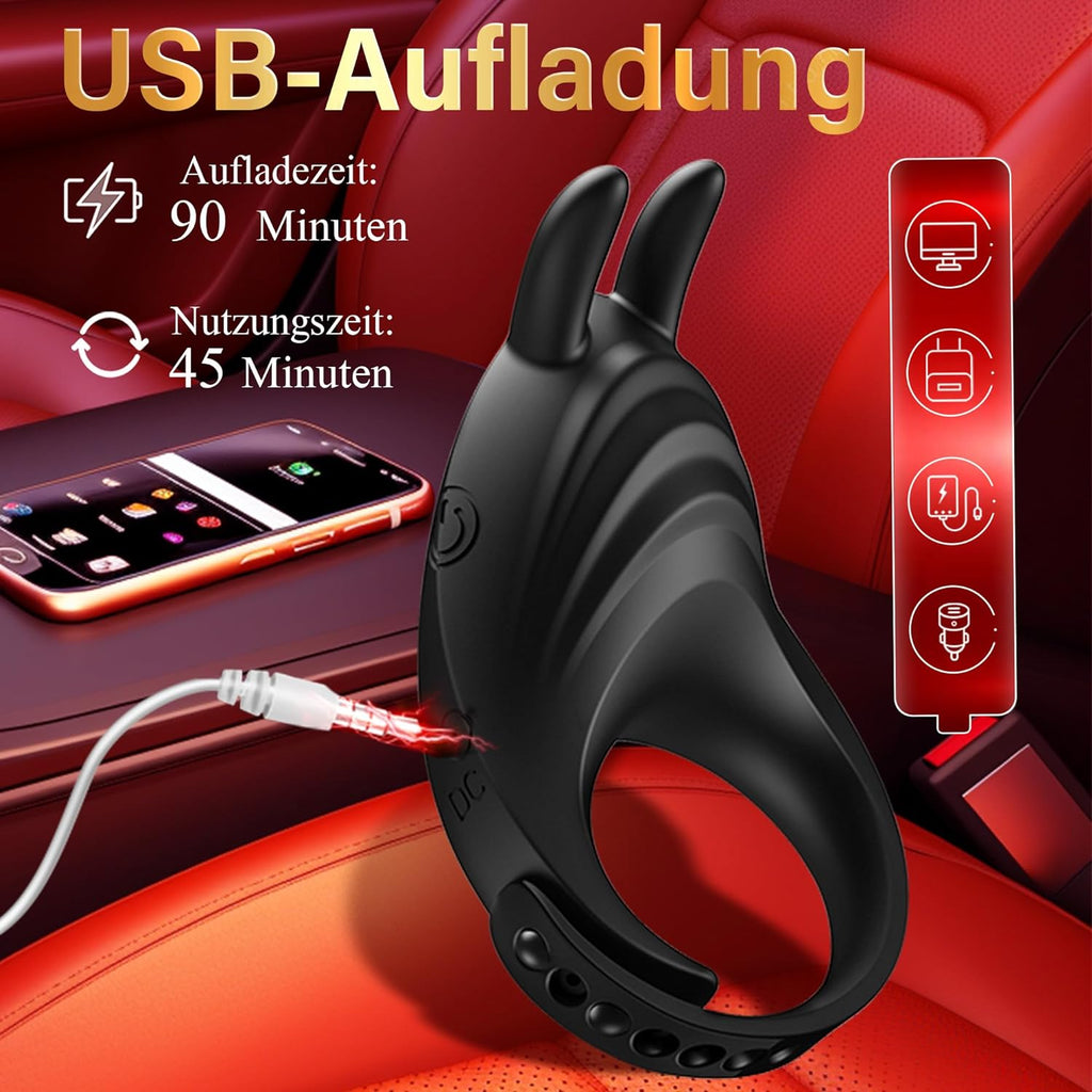 Sex Toys Anneau Penien - Anneau Homme Sextoyse Homme Sex et Rabbit, 7 Modes Sextoyse Couple Plaisir Anneaux de Pénis, Sextoy Anneau Vibrant Pénis Clitoridienne Sex Toyspour Pour Homme Sex Toýs Couple