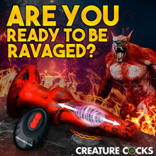 Load image into Gallery viewer, Hell Wolf Thrusting and Vibrating Silicone Dildo