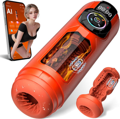 Heated Male Masturbator & Penis Pump — Upgraded 5-in-1 Male Sex Toy with 9 Built-in Modes