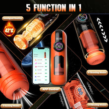Load image into Gallery viewer, Heated Male Masturbator &amp; Penis Pump — Upgraded 5-in-1 Male Sex Toy with 9 Built-in Modes
